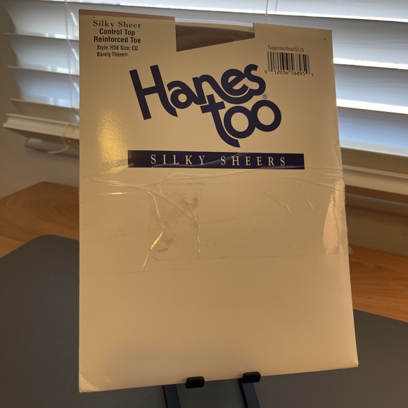 Vintage Hanes Too Silky Sheer Control Top Reinforced Toe Sz CD Barely There New - Picture 1 of 4